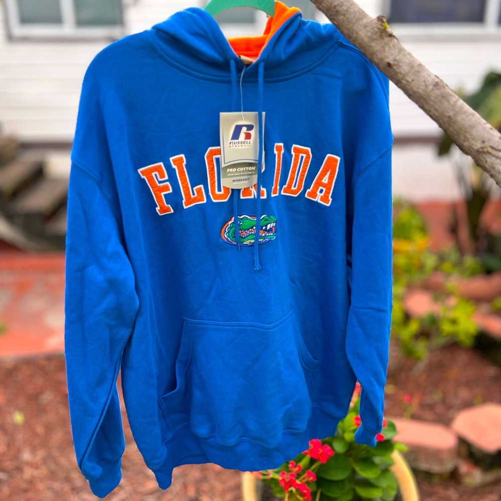 Vintage Russell Athletic Florida Gators Blue  Sweatshirt Size XL  With Logo!